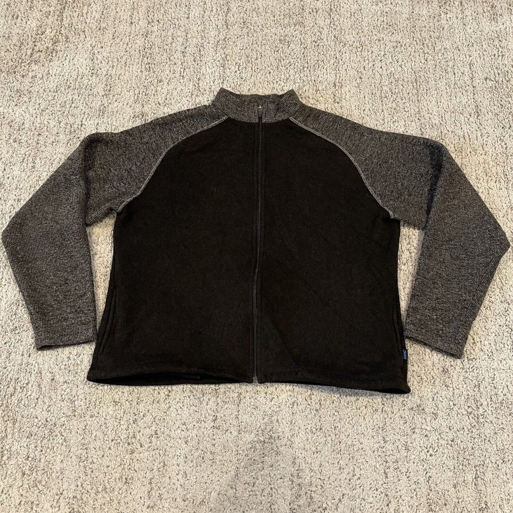 Kuhl Alpaca Fleece Mens Size XL Full Zip Up Brown Jacket Soft Outdoor